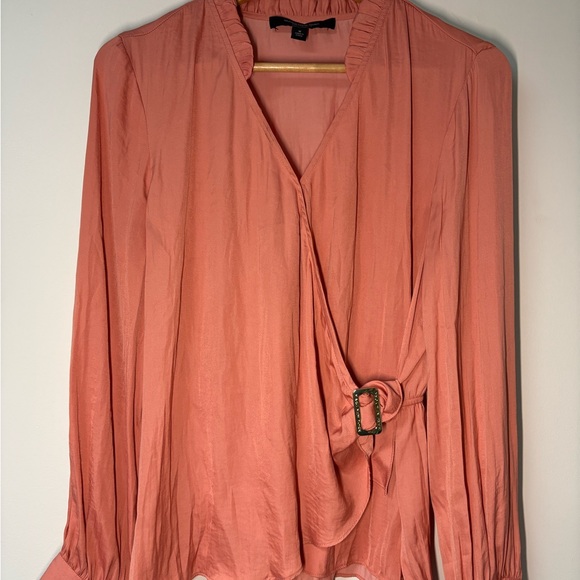 Women’s Marc New York Elegant Women's Wrap Blouse - Rust | Size Medium - Picture 12 of 12